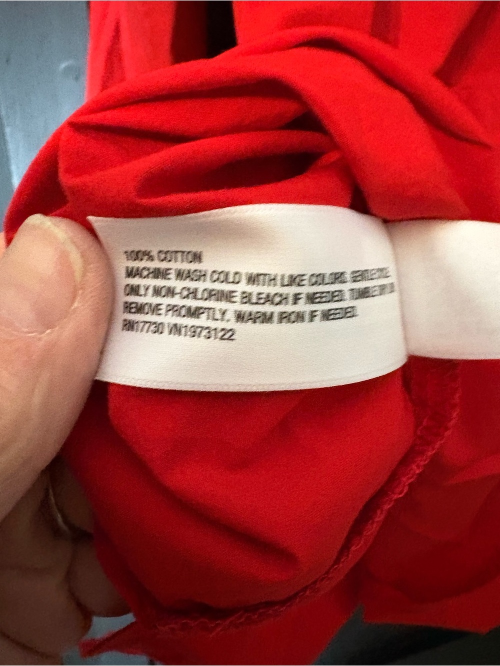 Universal Thread Bright Red Button-Front Tunic Blouse - Picture 7 of 9
